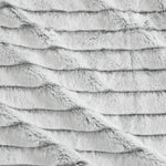 Ardor Striped Faux Fur Grey Super Soft Quilt Cover Set King - Home & Garden > Bedding