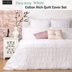 Ardor Tuscany White Quilt Cover Set QUEEN - Home & Garden > Bedding