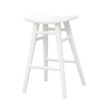 Aria Oval Solid Timber Counter Stool (White) - Furniture > Bar Stools & Chairs > Table & Bar Stools