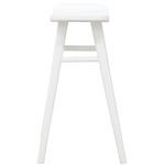 Aria Oval Solid Timber Counter Stool (White) - Furniture > Bar Stools & Chairs > Table & Bar Stools
