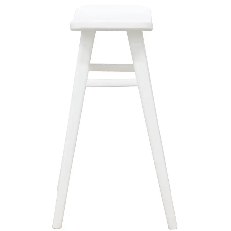 Aria Oval Solid Timber Counter Stool (White) - Furniture > Bar Stools & Chairs > Table & Bar Stools