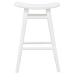 Aria Oval Solid Timber Counter Stool (White) - Furniture > Bar Stools & Chairs > Table & Bar Stools