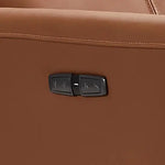 Arm Chair Power Recliner 360 Degree Swiveling Cow Leather USB Charger Metal Legs - Furniture > Bar Stools & Chairs >