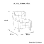 Armchair High back Lounge Accent Chair Designer Printed Fabric with Wooden Leg - Furniture > Sofas