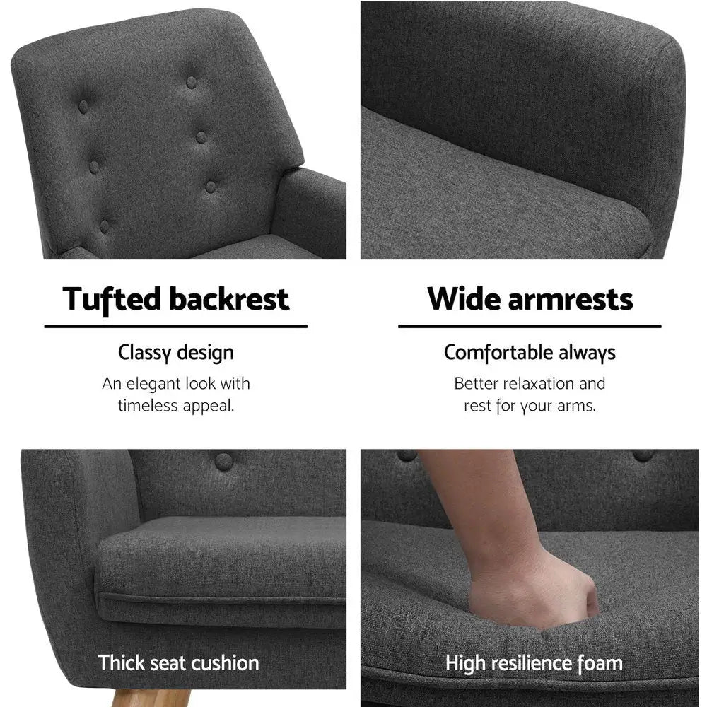 Armchair Tub Single Dining Chair - Furniture > Bar Stools & Chairs > Arm Chairs & Recliners