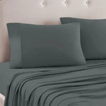 Art Terrace Microfiber Sheet Set Queen 33cm Wall Dark Grey - Home & Garden > Curtains > Curtains & Drapes