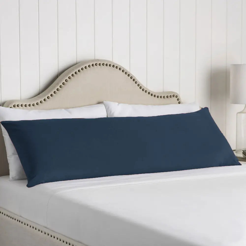 Artex 100% Cotton Body Pillowcase Navy - Home & Garden > Bedding