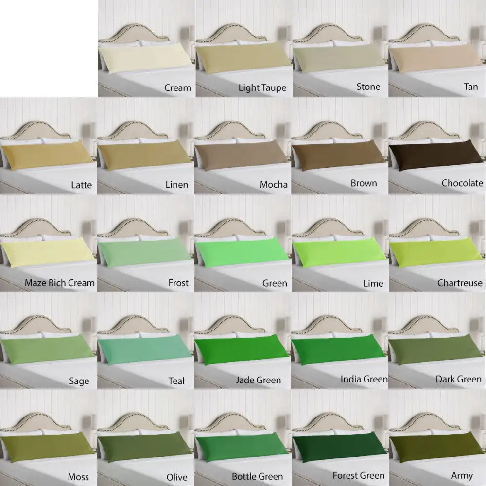 Artex 100% Cotton Body Pillowcase Sage - Home & Garden > Bedding
