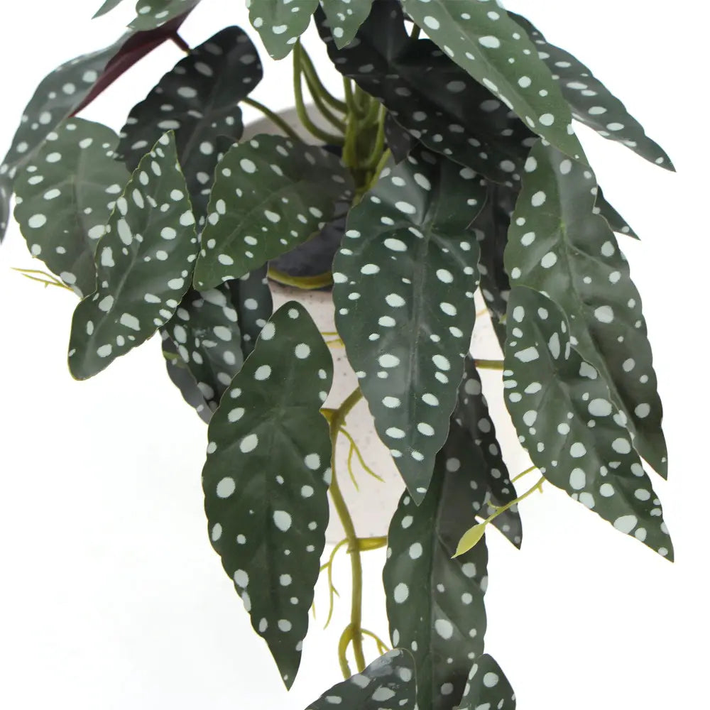 Artificial Bergonia Plant In Decorative Bowl 30cm - Home & Garden > Artificial Plants