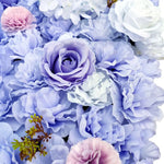 Artificial Flower Wall Backdrop Panel 40cm X 60cm Mixed Lilac Flowers - Home & Garden > Home & Garden Others