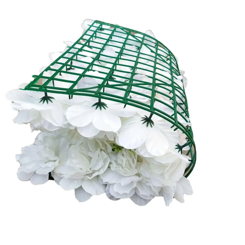 Artificial Flower Wall Backdrop Panel 40cm X 60cm Mixed Whites - Home & Garden > Home & Garden Others