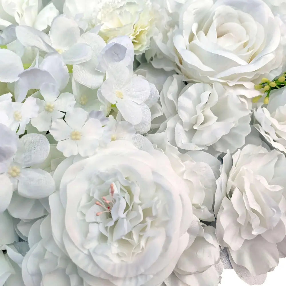 Artificial Flower Wall Backdrop Panel 40cm X 60cm Mixed Whites - Home & Garden > Home & Garden Others