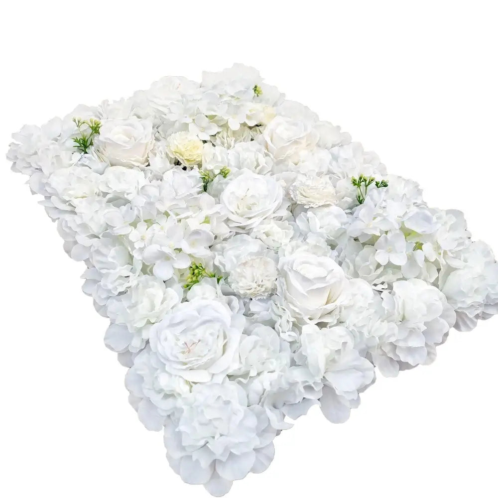 Artificial Flower Wall Backdrop Panel 40cm X 60cm Mixed Whites - Home & Garden > Home & Garden Others