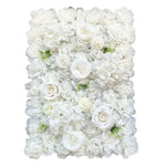 Artificial Flower Wall Backdrop Panel 40cm X 60cm Mixed Whites - Home & Garden > Home & Garden Others