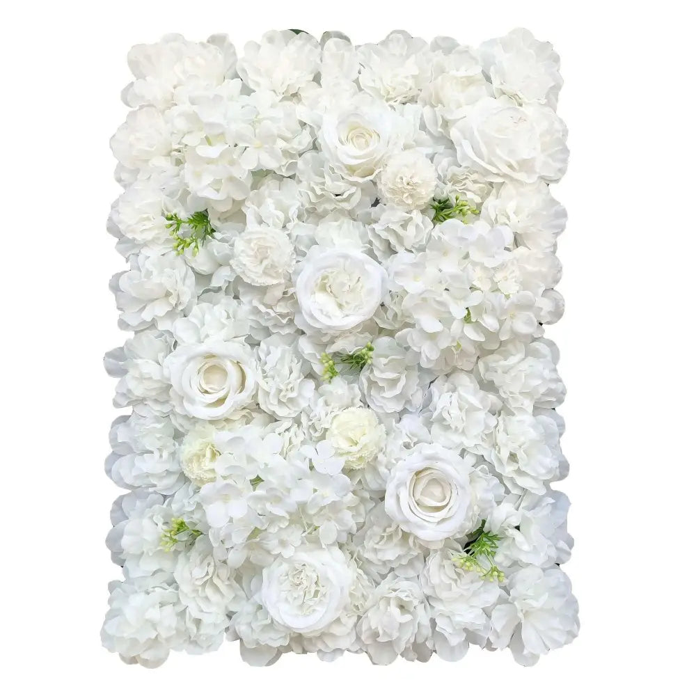 Artificial Flower Wall Backdrop Panel 40cm X 60cm Mixed Whites - Home & Garden > Home & Garden Others