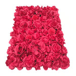 Artificial Flower Wall Backdrop Panel 40cm X 60cm Romantic Red - Home & Garden > Home Office Accessories