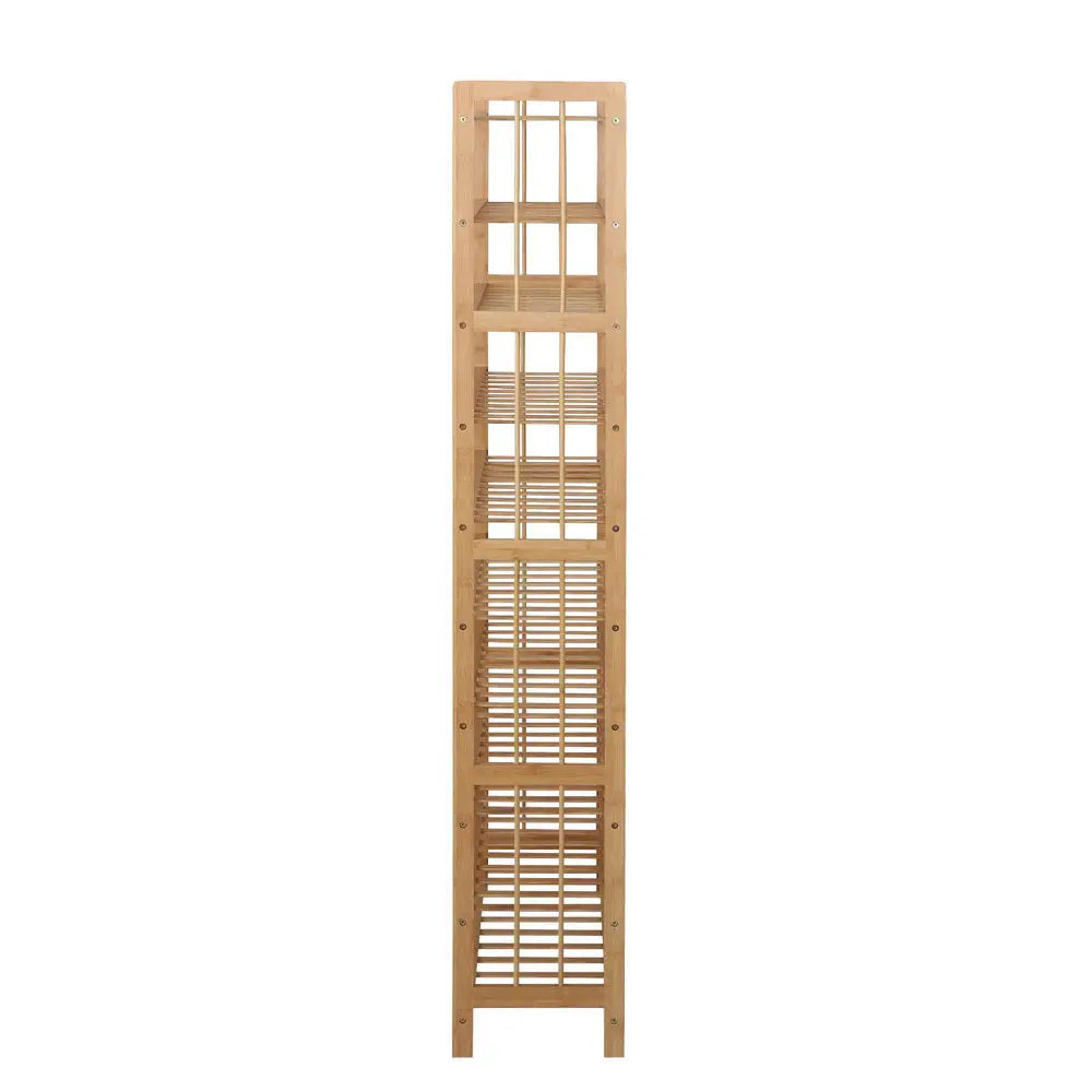 Artiss 10-Tier Bamboo Shoe Rack Wooden Shelf Stand Storage Organizer - Furniture > Living Room