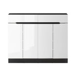 Artiss 120cm Shoe Cabinet Shoes Storage Rack High Gloss Cupboard Shelf Drawers - Furniture > Living Room