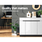 Artiss 120cm Shoe Cabinet Shoes Storage Rack High Gloss Cupboard Shelf Drawers - Furniture > Living Room