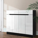 Artiss 120cm Shoe Cabinet Shoes Storage Rack High Gloss Cupboard Shelf Drawers - Furniture > Living Room