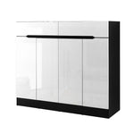 Artiss 120cm Shoe Cabinet Shoes Storage Rack High Gloss Cupboard Shelf Drawers - Furniture > Living Room