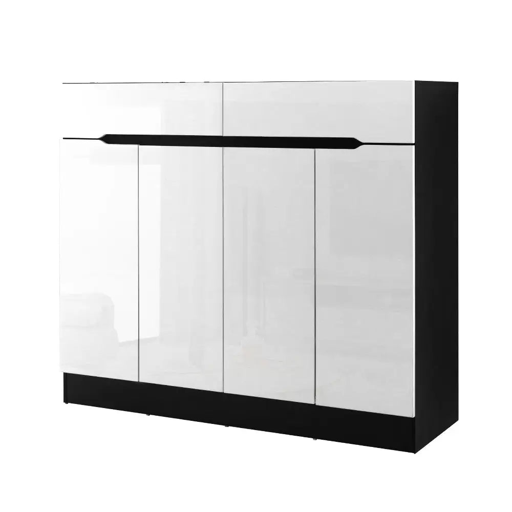Artiss 120cm Shoe Cabinet Shoes Storage Rack High Gloss Cupboard Shelf Drawers - Furniture > Living Room