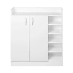 Artiss 2 Doors Shoe Cabinet Storage Cupboard - White - Home & Garden > Storage