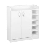 Artiss 2 Doors Shoe Cabinet Storage Cupboard - White - Home & Garden > Storage