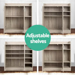 Artiss 2 Doors Shoe Cabinet Storage Cupboard - Wood - Home & Garden > Storage