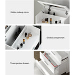 Artiss 2-in-1 Dressing Table Stool Set Bedside Table White - Furniture > Bedroom