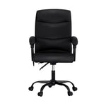 Artiss 2 Point Massage Office Chair PU Leather Black - Furniture > Office