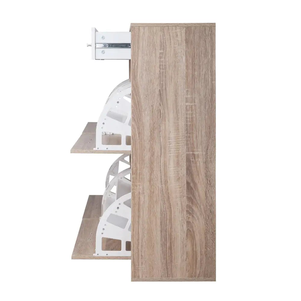 Artiss 2 Tier Shoe Cabinet - Wood - Home & Garden > Storage