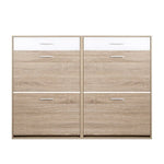 Artiss 2 Tier Shoe Cabinet - Wood - Home & Garden > Storage