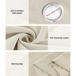 Artiss 2X 132x213cm Blockout Sheer Curtains Beige - Home & Garden > Curtains > Curtains & Drapes
