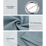 Artiss 2X 132x274cm Blockout Sheer Curtains Light Grey - Home & Garden > Curtains