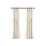 Artiss 2X 132x304cm Blockout Sheer Curtains Beige - Home & Garden > Curtains
