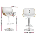 Artiss 2x Bar Stools Adjustable Leather Chairs - Furniture > Bar Stools & Chairs > Table & Bar Stools