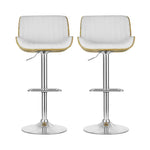 Artiss 2x Bar Stools Adjustable Leather Chairs - Furniture > Bar Stools & Chairs > Table & Bar Stools