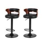 Artiss 2x Bar Stools Gas Lift Faux Leather - Furniture > Bar Stools & Chairs > Table & Bar Stools
