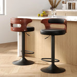 Artiss 2x Bar Stools Gas Lift Faux Leather - Furniture > Bar Stools & Chairs > Table & Bar Stools