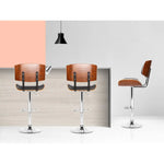 Artiss 2x Bar Stools Gas Lift Leather Black - Furniture > Bar Stools & Chairs