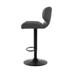 Artiss 2x Bar Stools Gas Lift Leather Padded Grey - Furniture > Bar Stools & Chairs