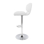 Artiss 2x Bar Stools Gas Lift Leather Padded White - Furniture > Bar Stools & Chairs