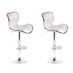 Artiss 2x Bar Stools Gas Lift Leather Seat White - Furniture > Bar Stools & Chairs > Table & Bar Stools