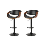 Artiss 2x Bar Stools Gas Lift Leather w/Armrest - Furniture > Bar Stools & Chairs > Table & Bar Stools