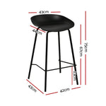 Artiss 2x Bar Stools Kitchen Counter Stools Metal - Furniture > Bar Stools & Chairs