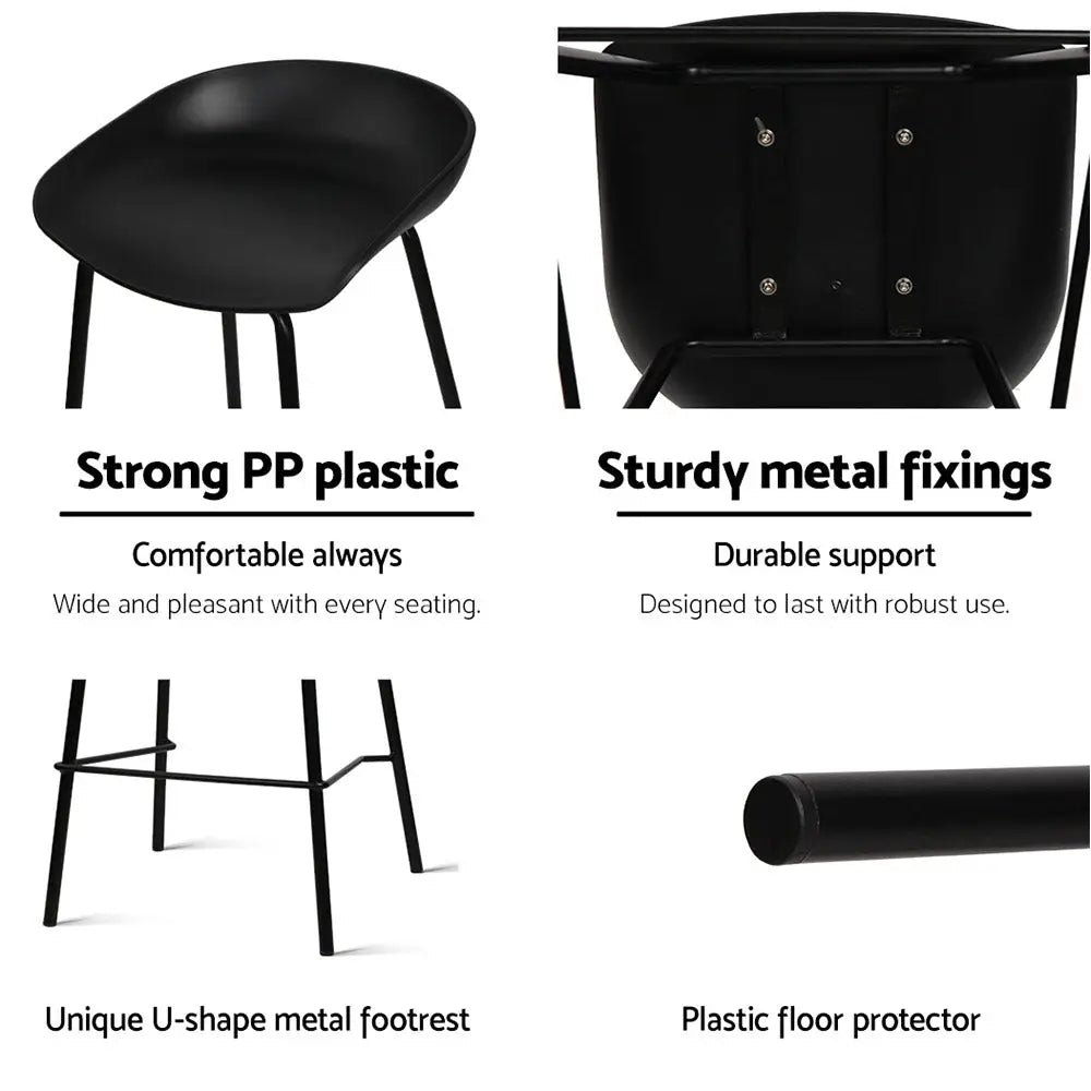 Artiss 2x Bar Stools Kitchen Counter Stools Metal - Furniture > Bar Stools & Chairs