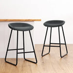 Artiss 2x Bar Stools Kitchen Dining Chairs Counter Stool PU Leather Metal - Furniture > Bar Stools & Chairs > Table &