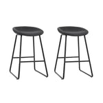 Artiss 2x Bar Stools Kitchen Dining Chairs Counter Stool PU Leather Metal - Furniture > Bar Stools & Chairs > Table &