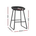 Artiss 2x Bar Stools Kitchen Dining Chairs Counter Stool PU Leather Metal - Furniture > Bar Stools & Chairs > Table &